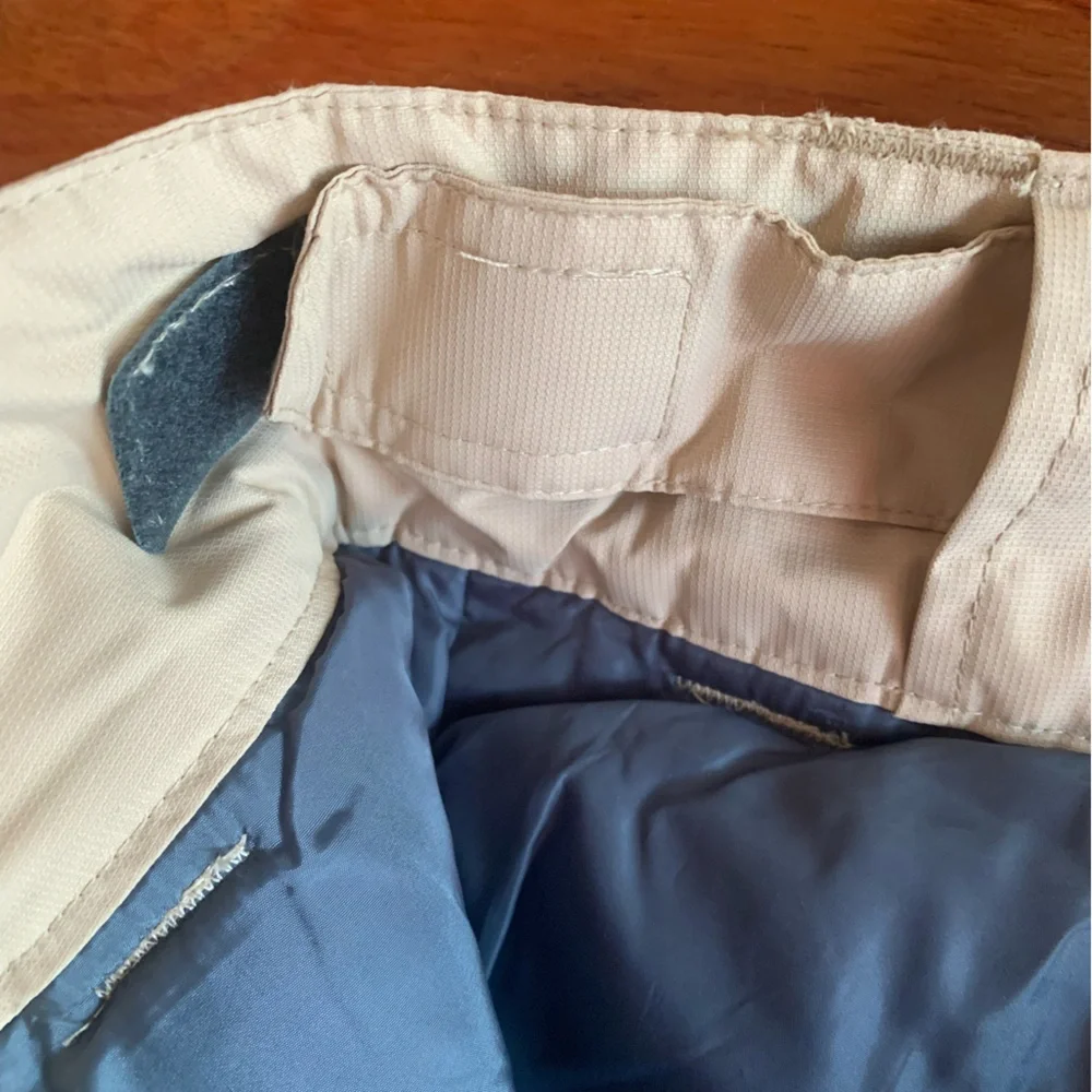 NWOT HISEA Beige and Blue Insulated Ski Snow Pants Size M Short - Picture 5 of 10